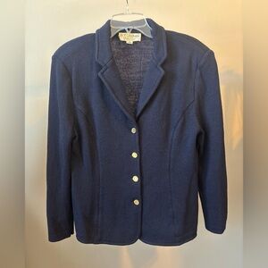 St John wool knit blazer jacket